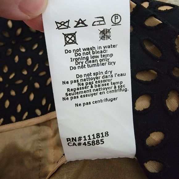 Michael Kors Made In Italy Black Caramel Cotton Silk Embroidered Cutout Blazer 6 - Picture 13 of 15